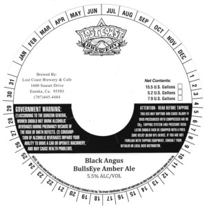 Lost Coast Brewery Black Angus Bullseye Amber Ale July 2015