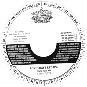 Lost Coast Brewery Lost Coast Red India Pale Ale July 2015