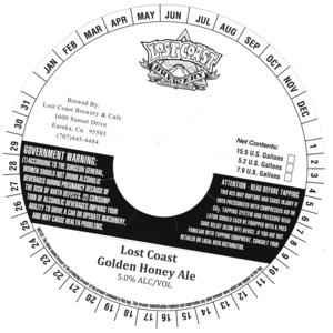 Lost Coast Brewery Lost Coast Golden Honey Ale July 2015