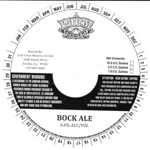 Lost Coast Brewery Bock Ale July 2015