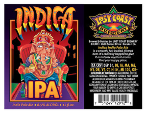 Lost Coast Brewery Indica India Pale Ale July 2015