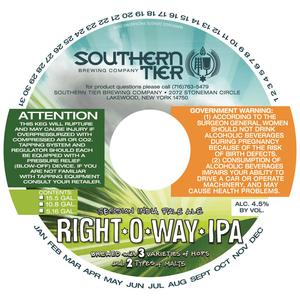 Southern Tier Brewing Company Right O Way IPA