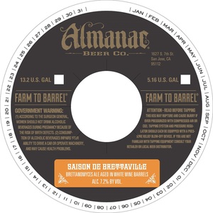 Almanac Beer Co. Saison De Brettaville July 2015