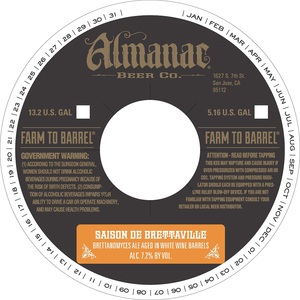 Almanac Beer Co. Saison De Brettaville