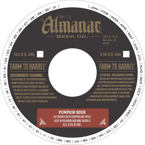 Almanac Beer Co. Pumpkin Sour July 2015