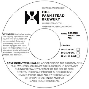 Dorothy Farmstead Ale July 2015