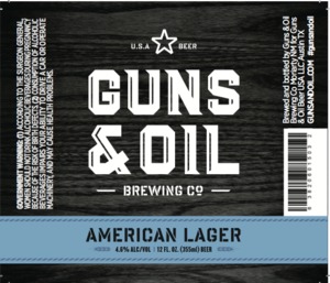 Guns And Oil American Lager July 2015