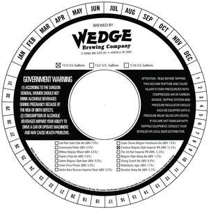 Wedge Brewing Company Creature Belgian-style Imperial IPA July 2015