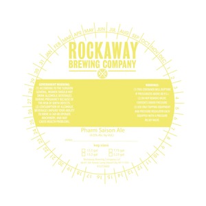 Rockaway Brewing Company Pharm Saison Ale July 2015