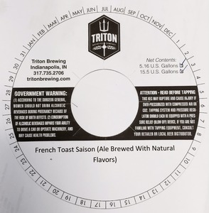 Triton Brewing French Toast Saison Ale