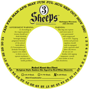 3 Sheeps Brewing Co. Rebel Kent Aged In Red Wine Barrels