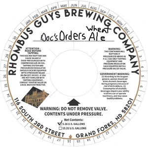 Doc's Orders Wheat Ale