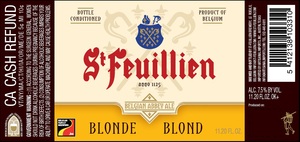 St. Feuillien Blonde July 2015