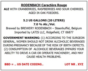 Rodenbach Caractere Rouge July 2015