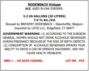 Rodenbach Vintage July 2015