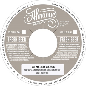 Almanac Beer Co. Ginger Gose