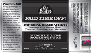 3 Sheeps Brewing Co. Paid Time Off! July 2015