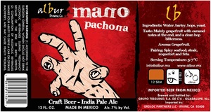 Albur Brewing Co. Mano Pachona July 2015