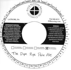 Four Seasons Brewing Company, Inc. Tie Dye Rye July 2015