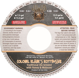 J Wakefield Brewing Colonel Klank's Kottbusser