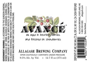 Allagash Brewing Company Avance July 2015
