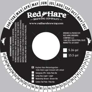 Red Hare Huphen Hare Weizenlagerbier July 2015