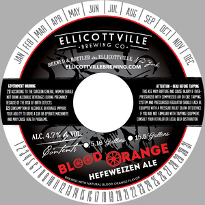 Ellicottville Brewing Company Blood Orange Hefeweizen July 2015