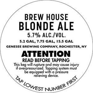 Genesee Brew House Blonde Ale July 2015