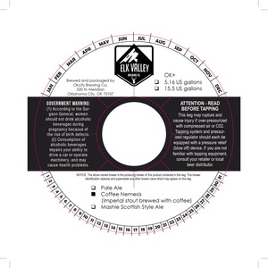 Elk Valley Brewing Co. Coffee Nemesis Imperial Stout Ale