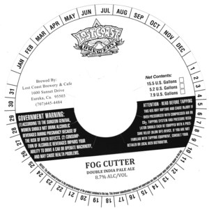 Lost Coast Brewery Fog Cutter Double India Pale Ale July 2015