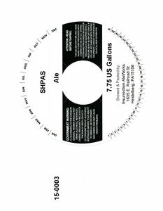 Insurrection Aleworks Shpas (single-hopped Pale Ale Series) August 2015