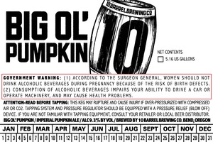 10 Barrel Brewing Co. Big Ol' Pumpkin July 2015