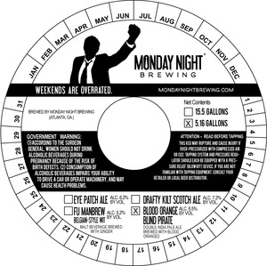 Monday Night Brewing Blood Orange Blind Pirate July 2015