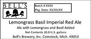 Bell's Lemongrass Basil Imperial Red Ale July 2015