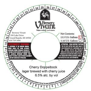 Brewery Vivant Cherry Doppelbock July 2015