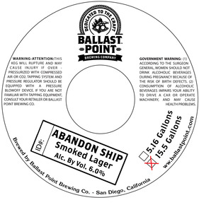 Ballast Point Abandon Ship July 2015