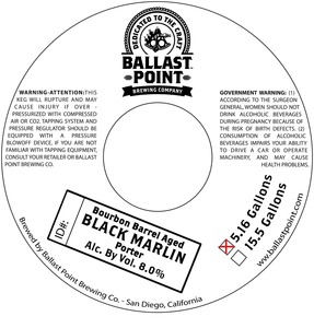 Ballast Point Black Marlin Bourbon Barrel Aged July 2015