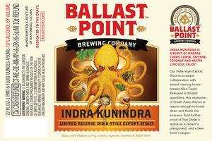 Ballast Point Indra Kunindra July 2015