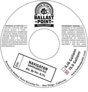 Ballast Point Navigator July 2015