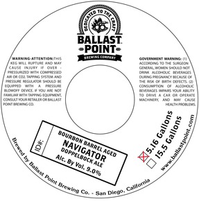 Ballast Point Navigator Bourbon Barrel Aged July 2015