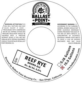 Ballast Point Reef Rye July 2015