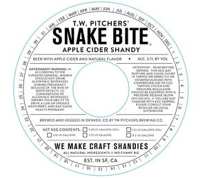 T.w. Pitchers' Snake Bite Apple Cider Shandy