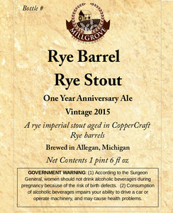 Rye Barrel Rye Stout July 2015