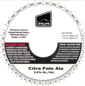 Upslope Citra Pale Ale July 2015