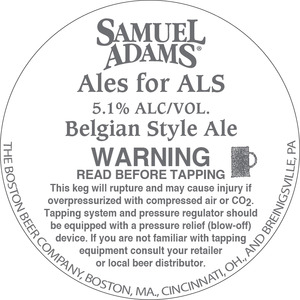 Samuel Adams Ales For Als Belgian Style Ale July 2015