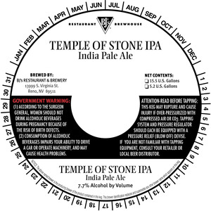 Bj's Temple Of Stone IPA July 2015