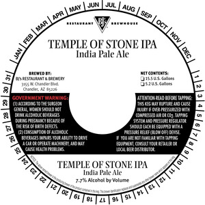 Bj's Temple Of Stone IPA July 2015
