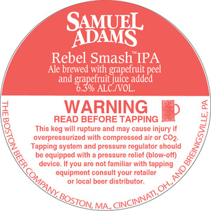 Samuel Adams Rebel Smash IPA July 2015