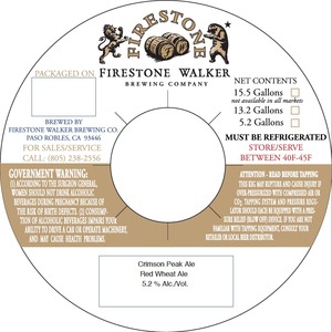 Firestone Walker Brewing Company Crimson Peak Ale