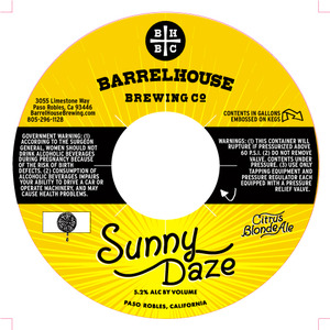 Barrelhouse Brewing Co. Sunny Daze